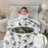 Personalized Jurassic Dinosaur Name Custom Blanket