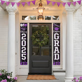 Décorations de remise de diplôme 2024, bannière violette pour porche, promotion de 2024
