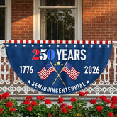 Semiquincentennial Fan Flag for America 250th Anniversary Decoration