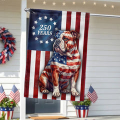 Betsy Ross Bulldog Patriotic Flag for 250 Years of America Anniversary