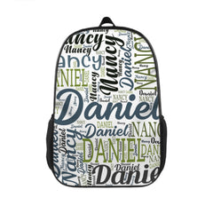 Personalized Name Custom Backpack with Artistic Words