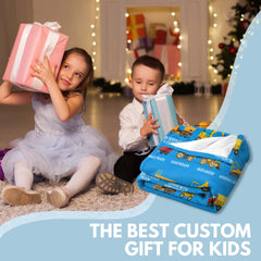 Personalized Construction Baby Blanket - Boys Gift