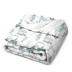 Personalized Swaddle Golf Nursery Theme Baby Blanket - Golf