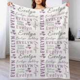 Personalized Heart-Shaped Name Custom Baby Blanket
