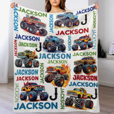 Truck Custom Name Blanket-Personalized Baby Blanket for Girls&Boys