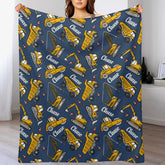 Livraison gratuite✈️Couverture personnalisée avec nom de tracteur jaune personnalisé