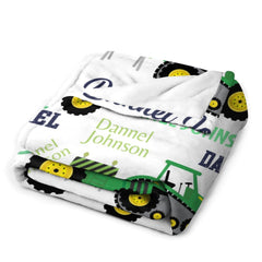 Personalized Truck Custom Name Blankets,Gift For Boys