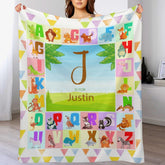 Personalized Baby Blanket Initial Letter Alphabet Blankets