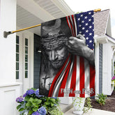Jesus Flag Faith Over Fear God Jesus Flag, Double Side Print