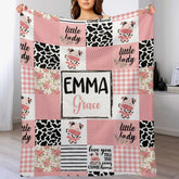 Personalized Custom Name Animal Print Baby Blanket