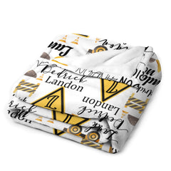 Livraison gratuite✈️Couverture d'excavatrice personnalisée avec nom - clôture de signalisation routière, cadeau pour les enfants