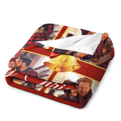 Custom Photo Merry Christmas Blanket For Family