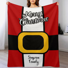 Personalized Christmas Santa Name Blanket-Funny Christmas Gift