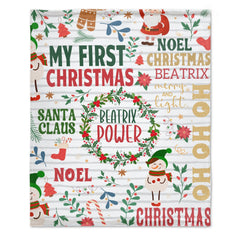 My First Christmas Blanket-Custom Baby Christmas Blanket