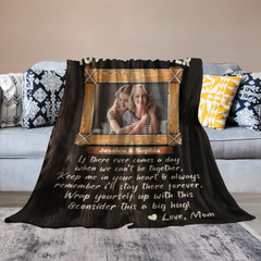 (Photo Inserted) Wrap Yourself Up With This - Personalized Blanket - Birthday, Loving Gift For Daughter, Son, Grandkids