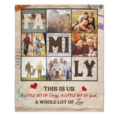 A Whole Lot Of Love - Personalized Blanket - Gift For Dad, Mom, Family Members - From Son, Daughter, Husband, Wife