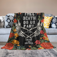 Till Death Do Us Part - Personalized Blanket - Anniversary, Birthday Gift For Couple, Husband, Wife, Girlfriend, Boyfriend