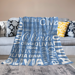 Baby Boy Girl Adult Unisex Personalized Name Blanket