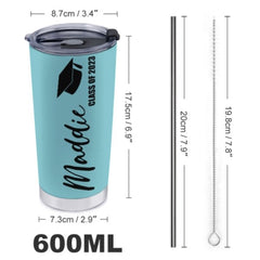 2023 Personalized Grad Tumblers - Graduation Memorial Gift - Lovscape