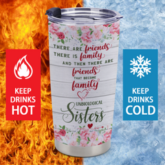 Il y a des amis, il y a de la famille - Cadeau pour Bestie - Gobelets personnalisés