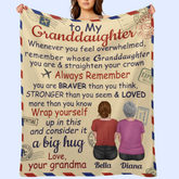 À ma petite-fille - Couverture personnalisée - Cadeaux d'anniversaire pour les petites-filles, cadeau de grand-mère