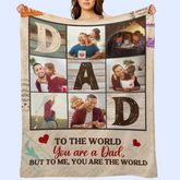 Papa est le monde - Couverture personnalisée - Cadeau pour papa - De fils, fille, épouse