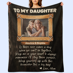 (Photo Inserted) Wrap Yourself Up With This - Personalized Blanket - Birthday, Loving Gift For Daughter, Son, Grandkids