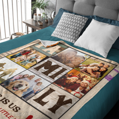 A Whole Lot Of Love - Personalized Blanket - Gift For Dad, Mom, Family Members - From Son, Daughter, Husband, Wife