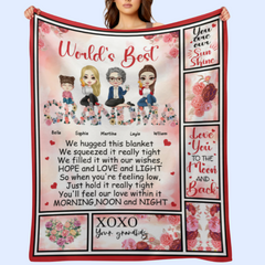 World's Best Grandma - Personalized Blanket