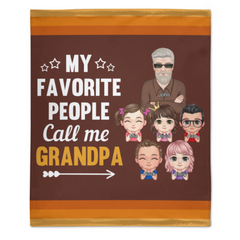 They Call Me Grandpa - Personalized Blanket - Gift For Dad, Gift For Grandpa