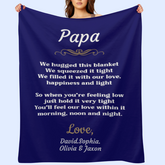 Couverture cadeau personnalisée cher papa pour papa