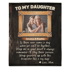 (Photo Inserted) Wrap Yourself Up With This - Personalized Blanket - Birthday, Loving Gift For Daughter, Son, Grandkids