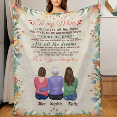 To My Mom - Personalized Blanket - Mothers Day Gift For Mother, Mom, Grandma, Mom Blanket From Daughter