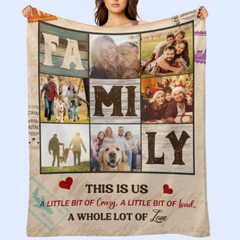 A Whole Lot Of Love - Personalized Blanket - Gift For Dad, Mom, Family Members - From Son, Daughter, Husband, Wife