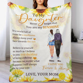 In A World Full Of Roses Be A Sunflower - Couverture personnalisée - Anniversaire, cadeau de graduation pour fille