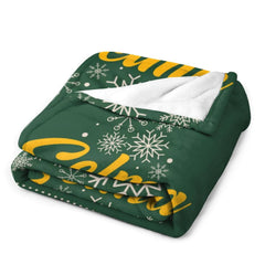 Personalized Custom Christmas Tree Shape Name Blanket