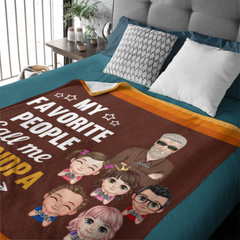They Call Me Grandpa - Personalized Blanket - Gift For Dad, Gift For Grandpa