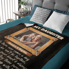 (Photo Inserted) Wrap Yourself Up With This - Personalized Blanket - Birthday, Loving Gift For Daughter, Son, Grandkids