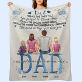 Papa - Nous t'aimons - Couverture personnalisée - Anniversaire, cadeau de fête des pères pour papa, père, grand-père, mari