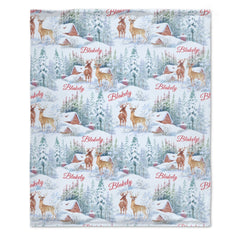 Personalized Custom Christmas Kids Name Blanket