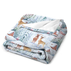 Personalized Custom Christmas Kids Name Blanket