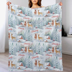 Personalized Custom Christmas Kids Name Blanket