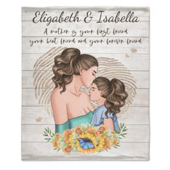 A Mother Is Your Forever Friend - Mom To Daughter, Personalized Blanket - Lovscape