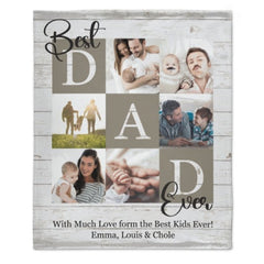 Best Dad Ever Photo Blanket - Gift for Dad - Lovscape