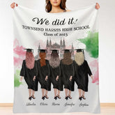 Best Friend Graduation Gift - We did it - Personalized Blanket - Lovscape