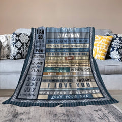 Best Wishes Custom Name Blanket-Gift for Boy - Lovscape
