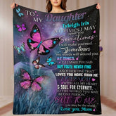 Butterfly Custom Name Blanket - Gift for Daughter - Lovscape