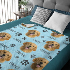 Colorful Upload Pet Image - Gift For Dog Lovers - Personalized Blanket - Lovscape