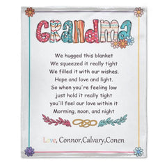 Custom kids name Blanket Birthday - Mother's day Gift for Nana - Lovscape