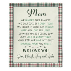 Custom kids name Grandma Blanket - Gift for Grandma Nana Mom Birthday Mother's day - Lovscape